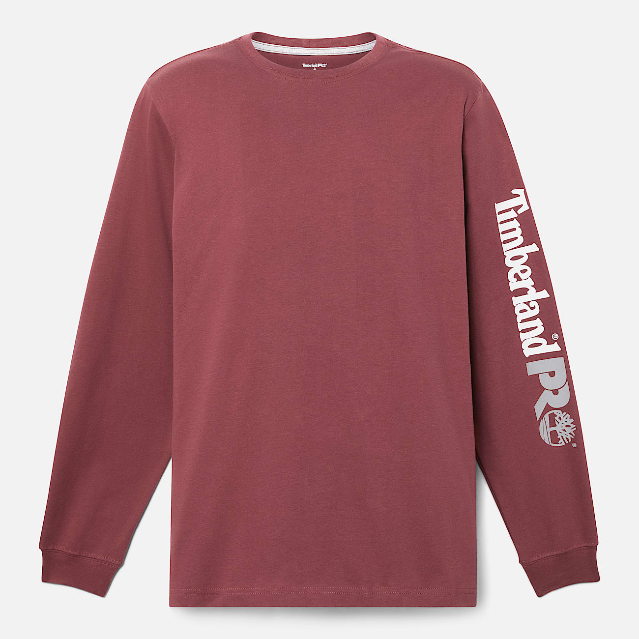 Mens Timberland PRO Core Logo LongSleeve TShirt TBL Maroon ALT10