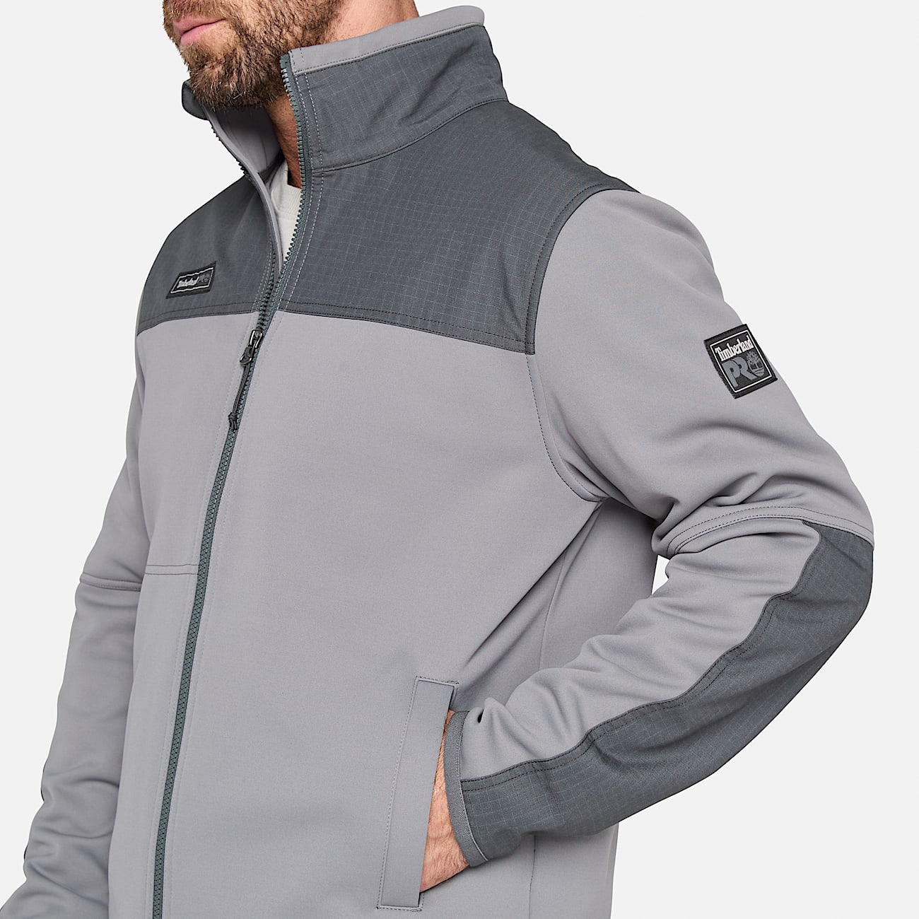 Mens Timberland PRO Trailwind FullZip Fleece Jacket TBL Asphalt ALT3