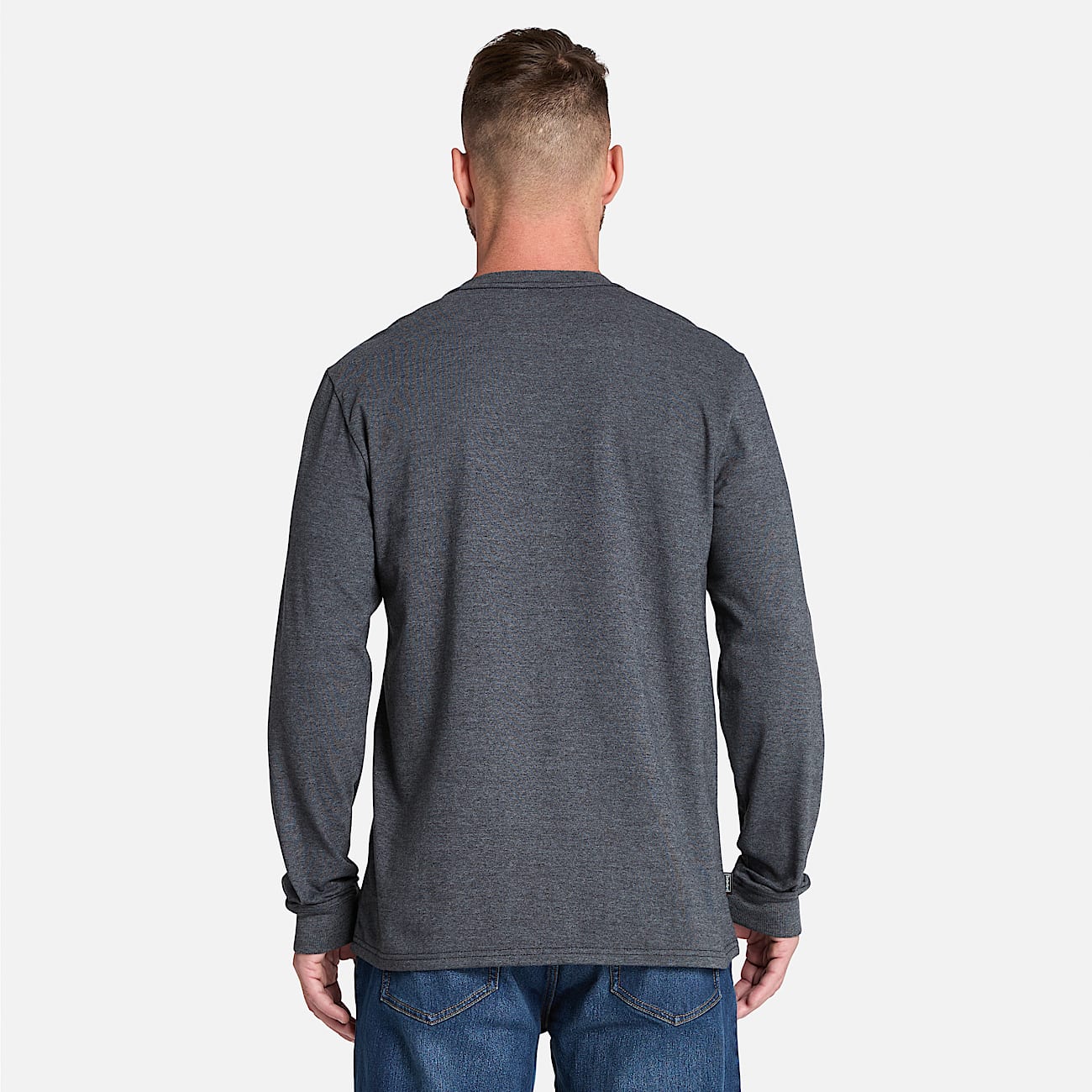 Mens Timberland PRO Core Logo LongSleeve TShirt TBL Deepest Grey Heather ALT9