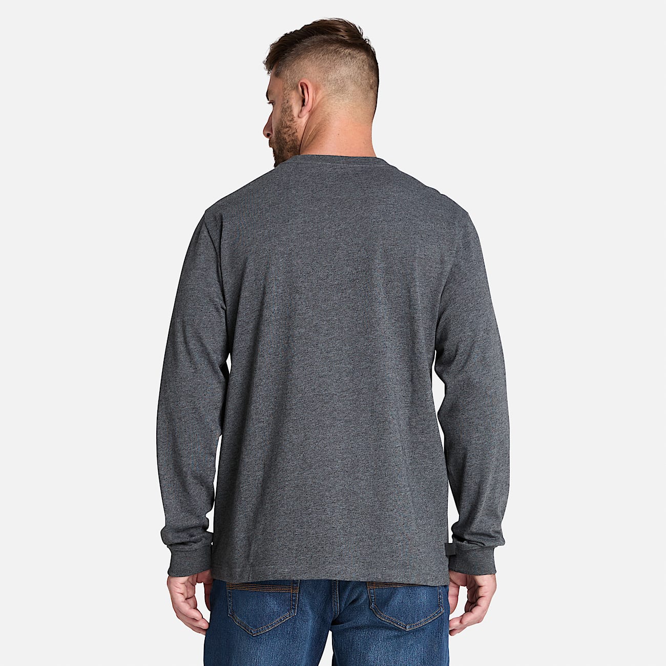 Mens Timberland PRO Core Pocket LongSleeve TShirt TBL Deep Grey Heather ALT9