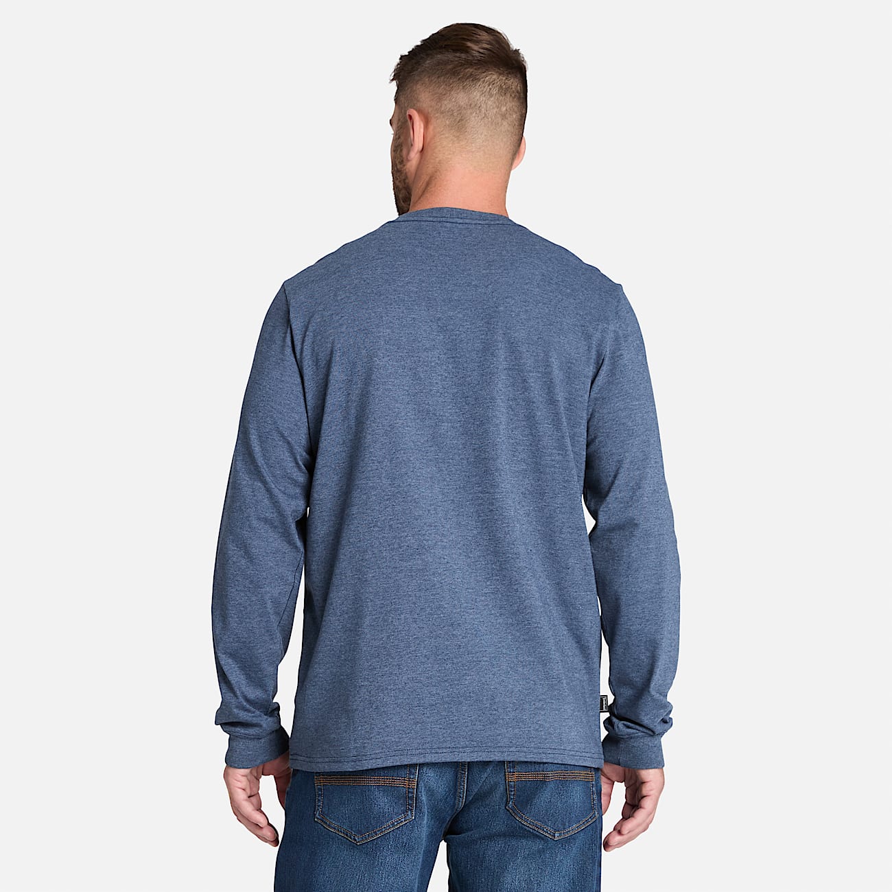 Mens Timberland PRO Core Logo LongSleeve TShirt TBL Black Iris Heather ALT9