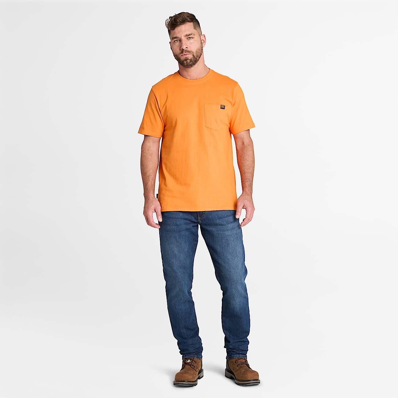 Mens Timberland PRO Core Pocket TShirt TBL PRO Orange ALT1
