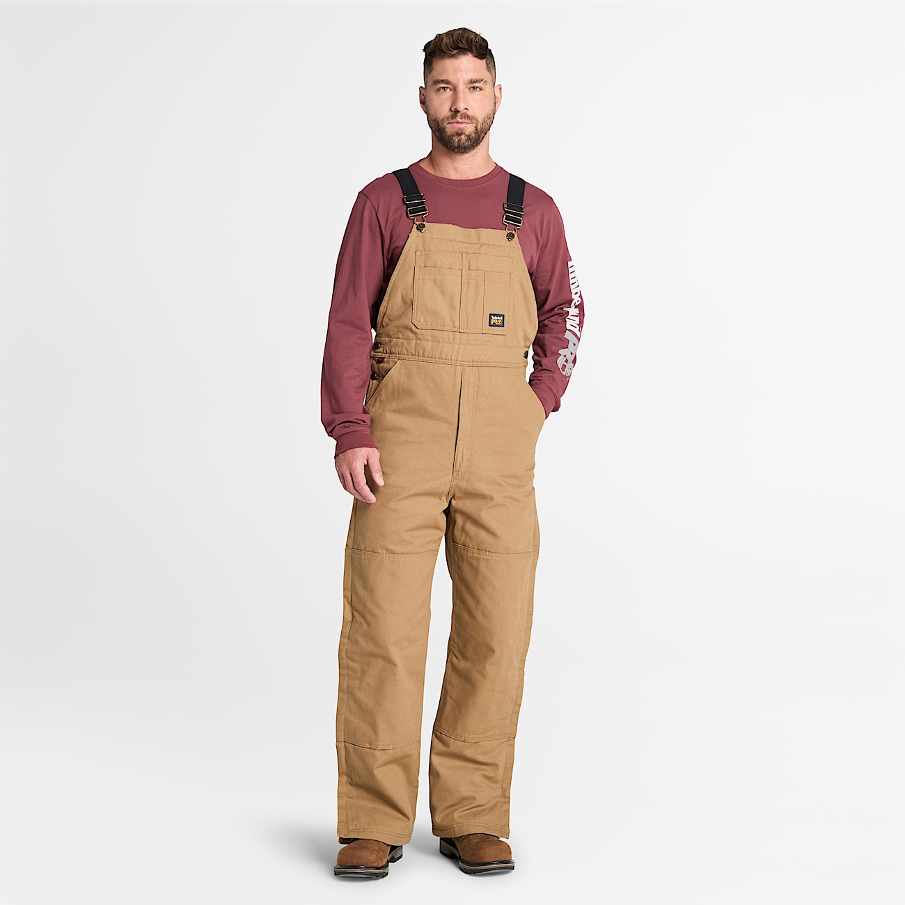 Mens Timberland PRO Gritman Insulated Bib Overall TBL Dark Wheat HERO