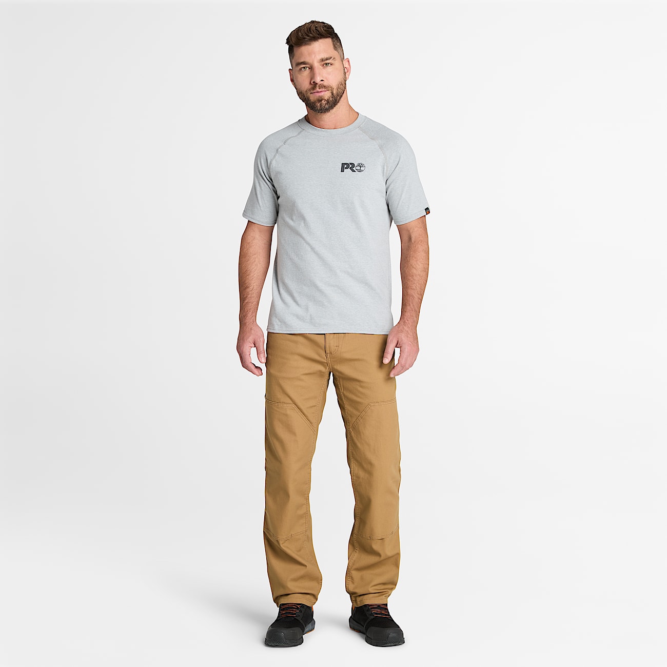 Mens Timberland PRO Core Reflective Logo TShirt TBL Medium Grey Heather ALT1