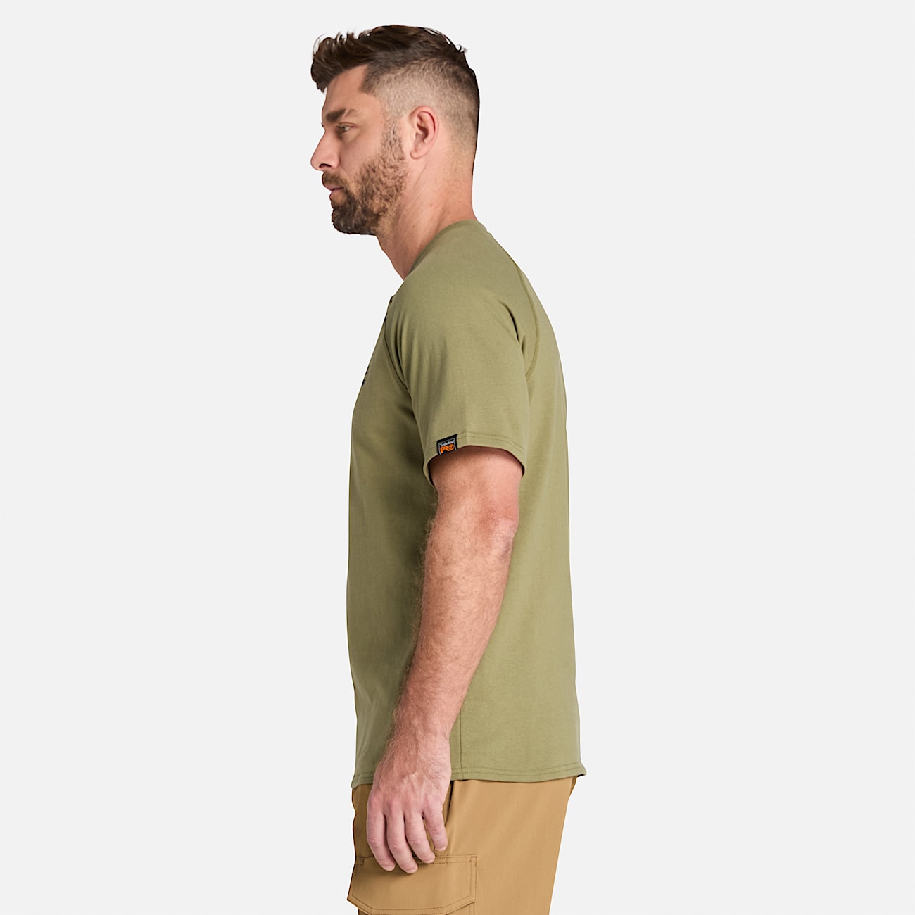 Mens Timberland PRO Core Reflective Logo TShirt TBL Burnt Olive ALT8