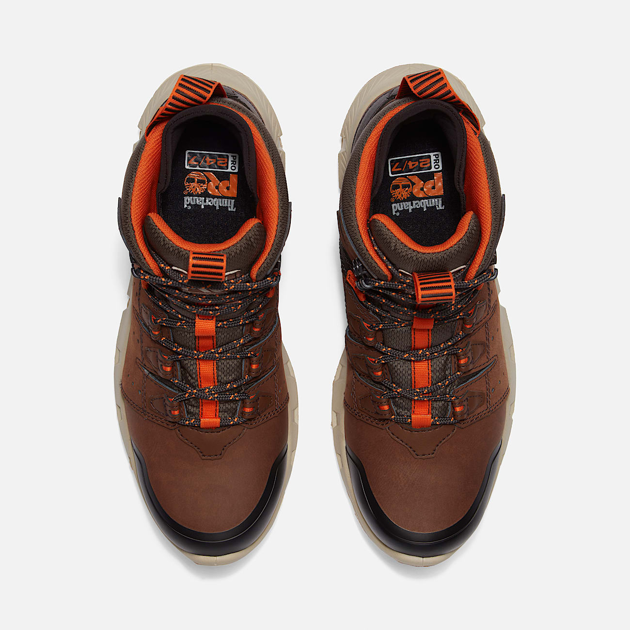 Mens Tempe 6 Soft Toe Waterproof Work Boot TBL Medium Brown Leather ALT2