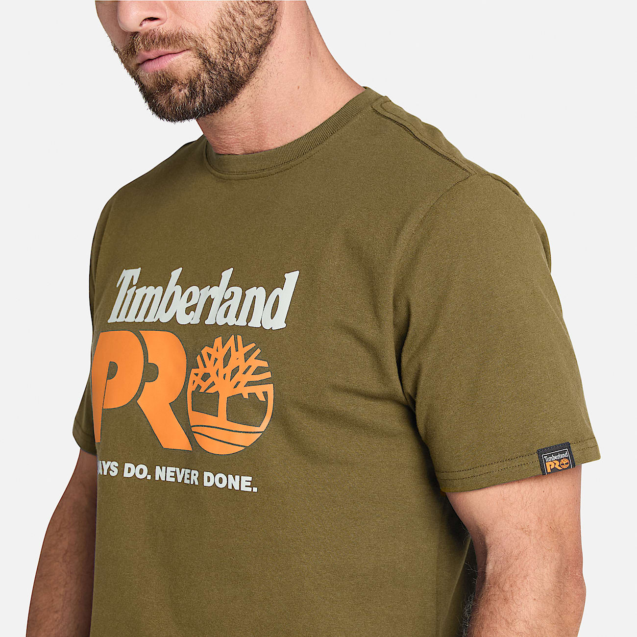 Mens Timberland PRO Core Logo TShirt TBL Burnt Olive ALT2