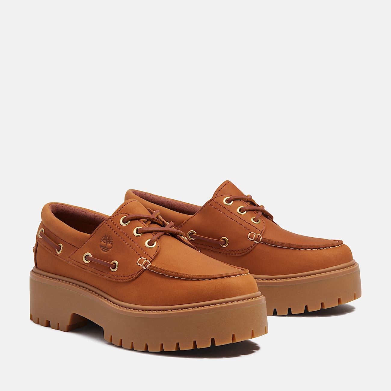 Womens Stone Street Platform Boat Shoe TBL Rust Nubuck ALT4