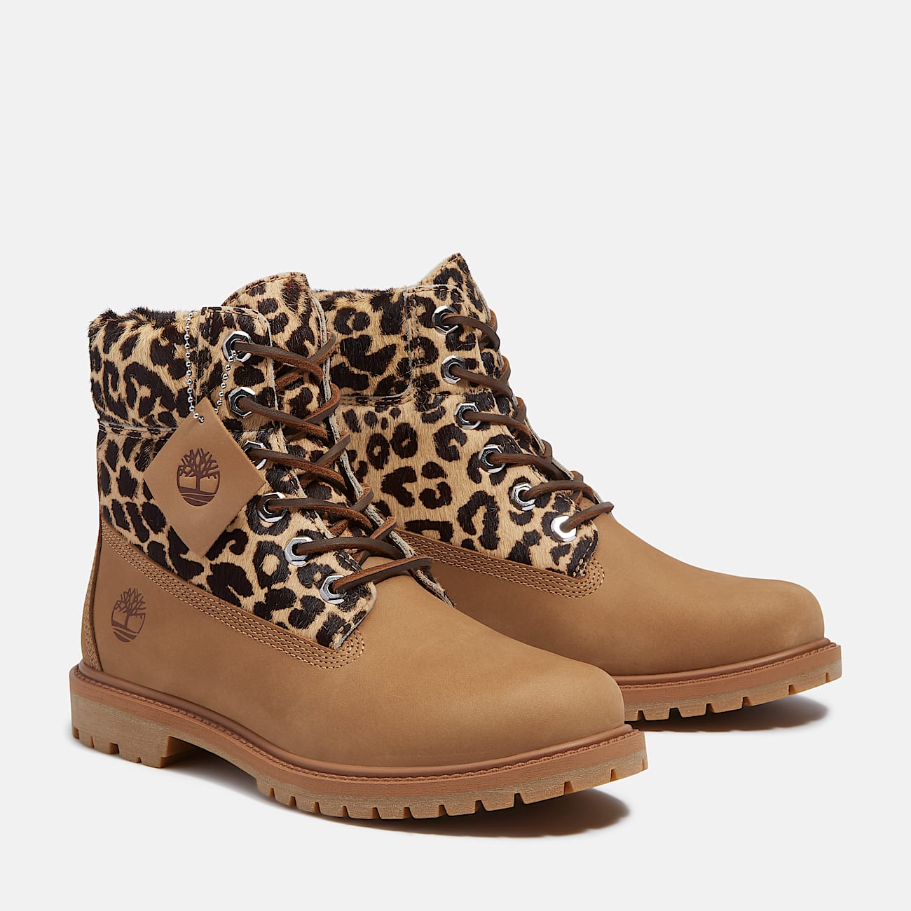 Womens Timberland Premium 6Inch Boot TBL Leopard PrintBeige Nubuck ALT4
