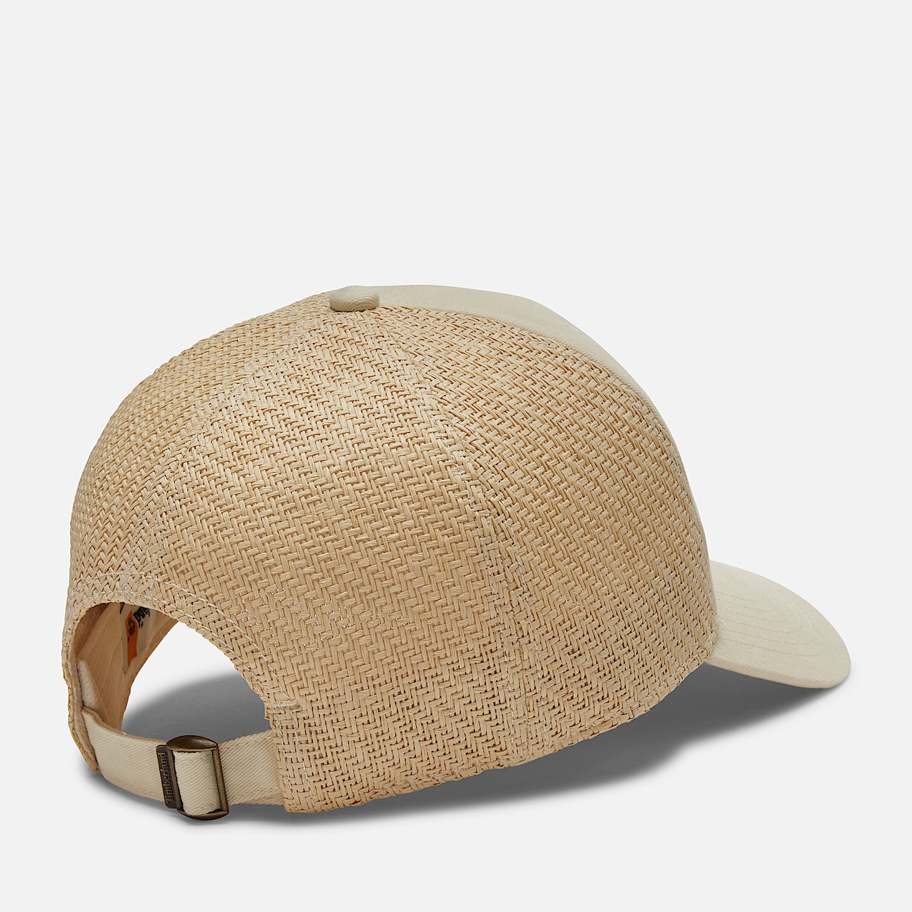 Womens Straw Panel Baseball Cap TBL Antique White ALT1