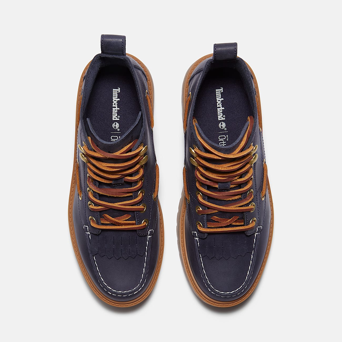 Womens Stone Street Platform Kiltie Boot TBL Dark Blue FullGrain ALT2