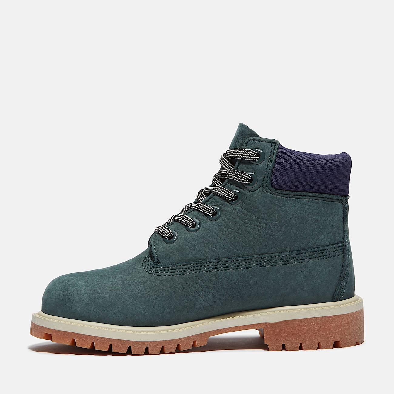 Youth Timberland Premium 6Inch Waterproof Boot TBL Dark Green Nubuck ALT6