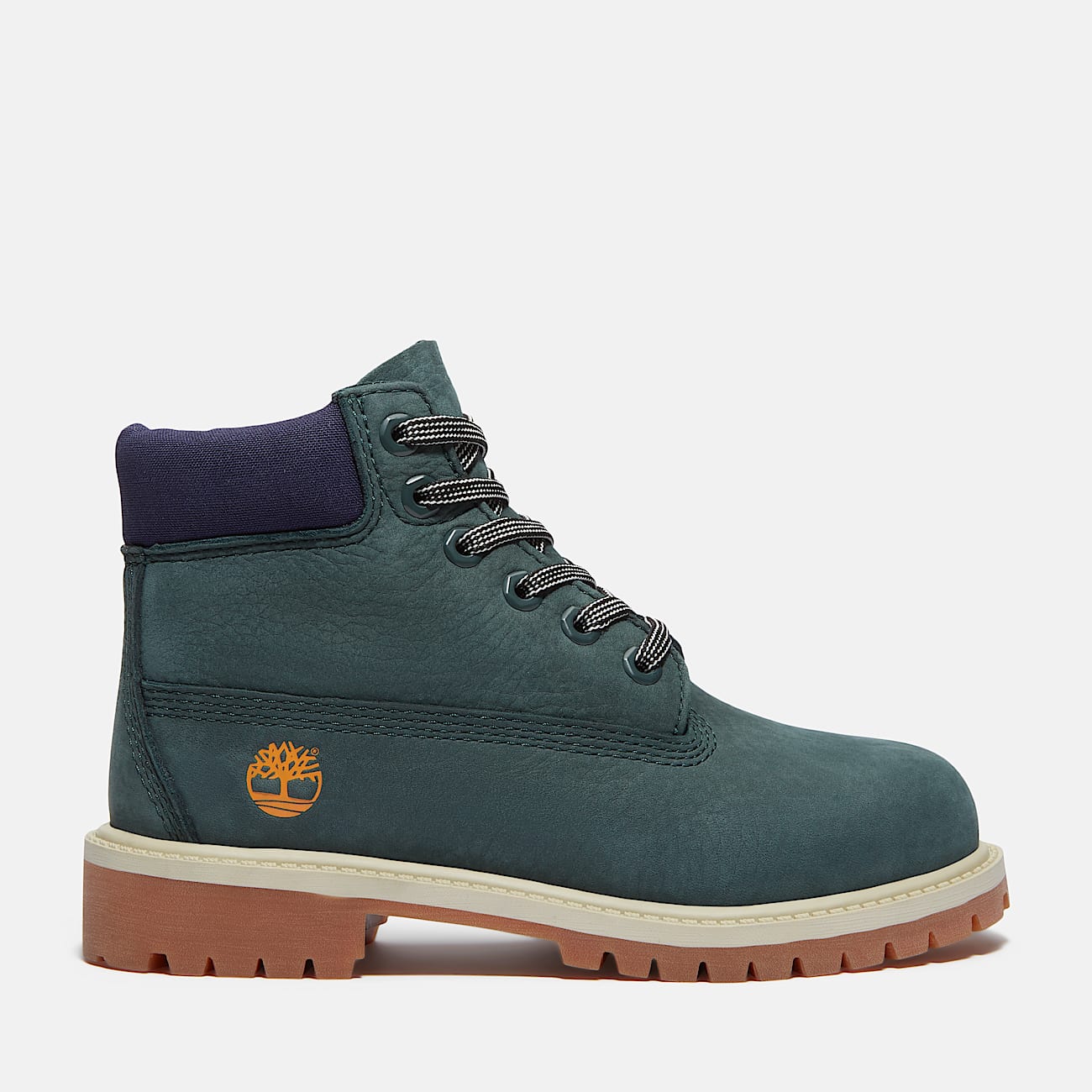 Youth Timberland Premium 6Inch Waterproof Boot TBL Dark Green Nubuck HERO