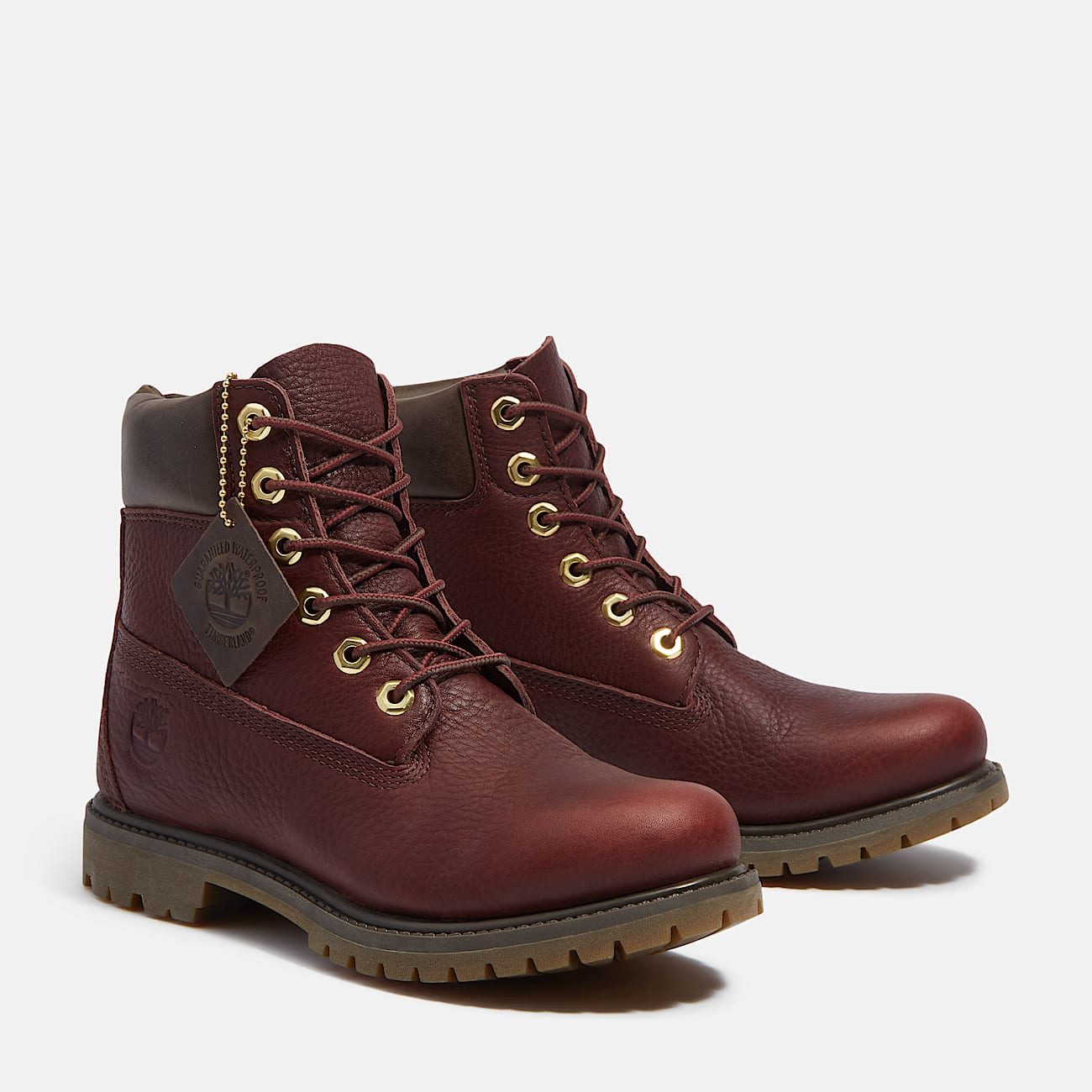 Womens Timberland Premium 6Inch Waterproof Boot TBL Burgundy FullGrainDark Brown ALT4