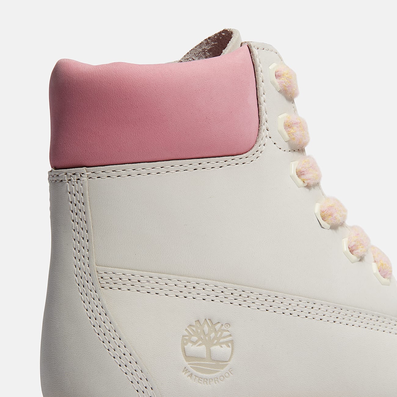 Womens Timberland Premium 6Inch Waterproof Boot TBL Natural NubuckPink ALT7