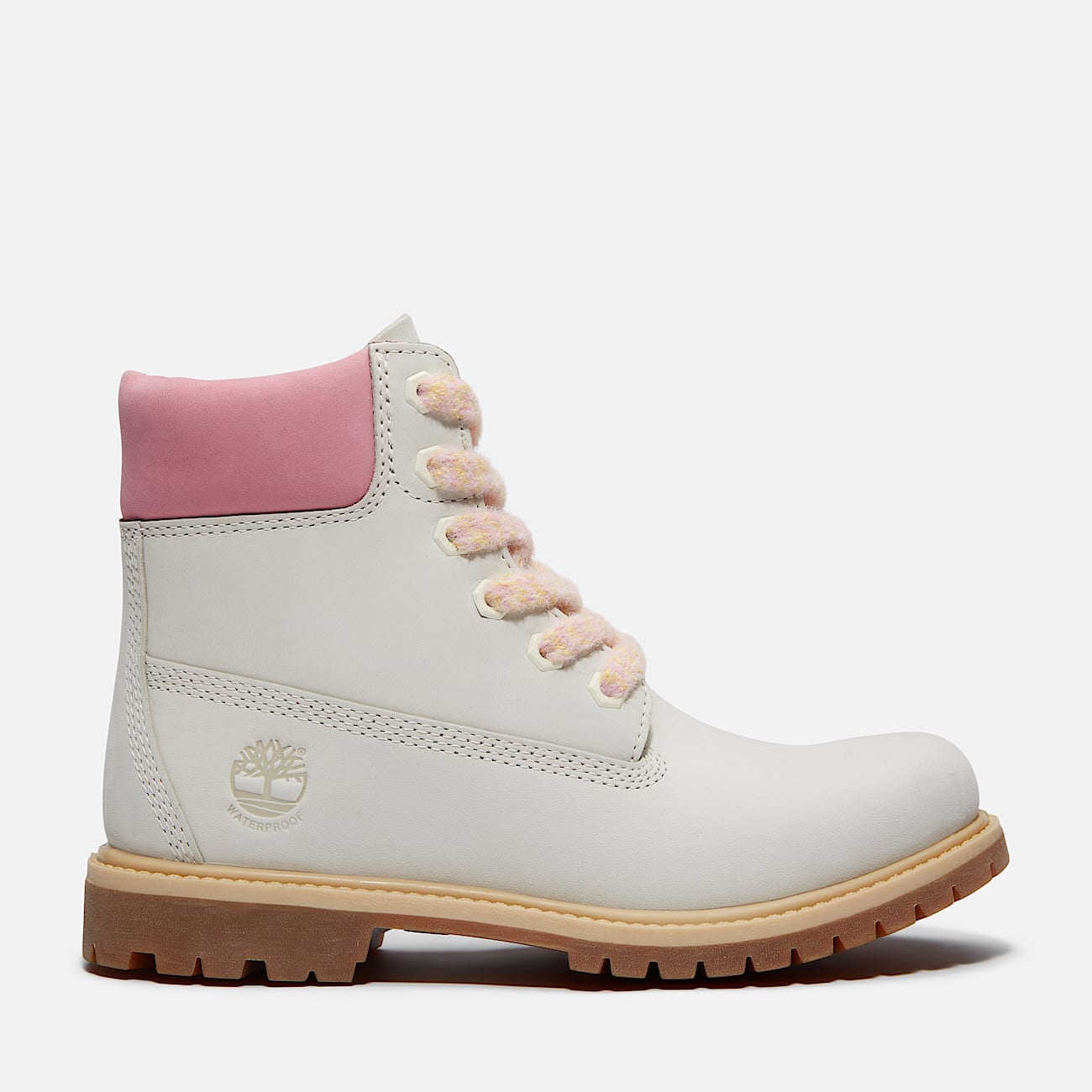 Womens Timberland Premium 6Inch Waterproof Boot TBL Natural NubuckPink HERO
