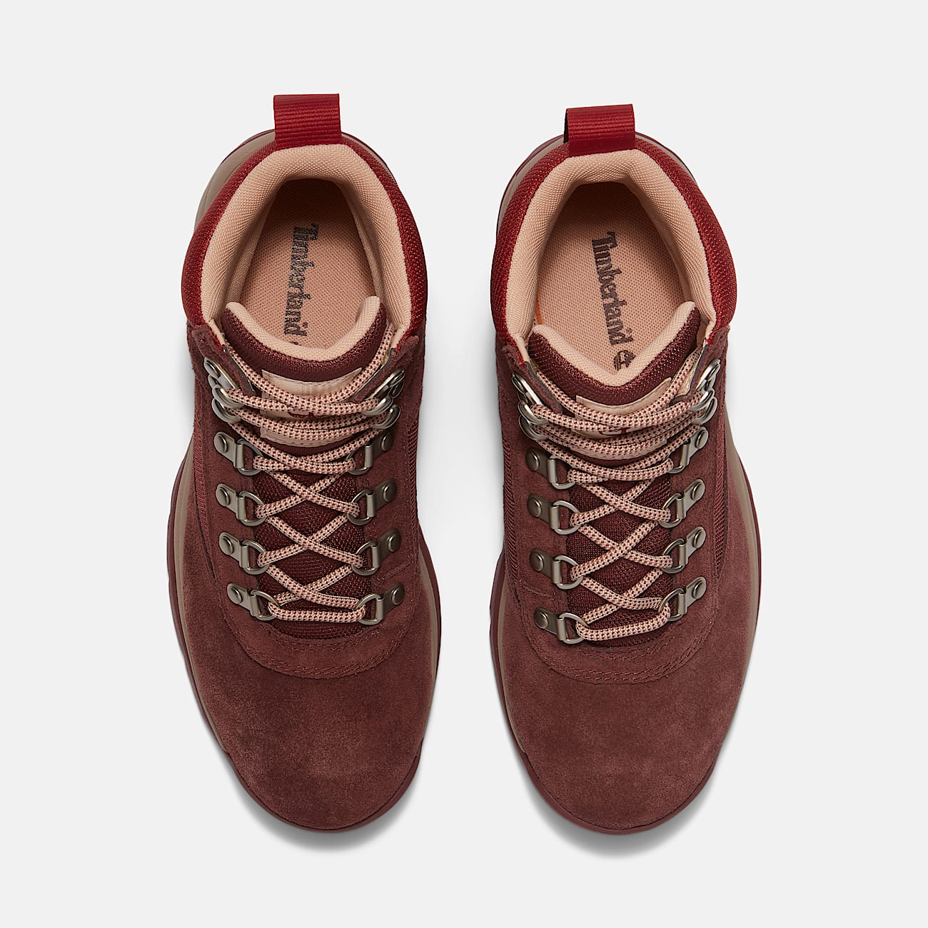 Womens White Ledge Waterproof Hiking Boot TBL Burgundy Suede ALT2