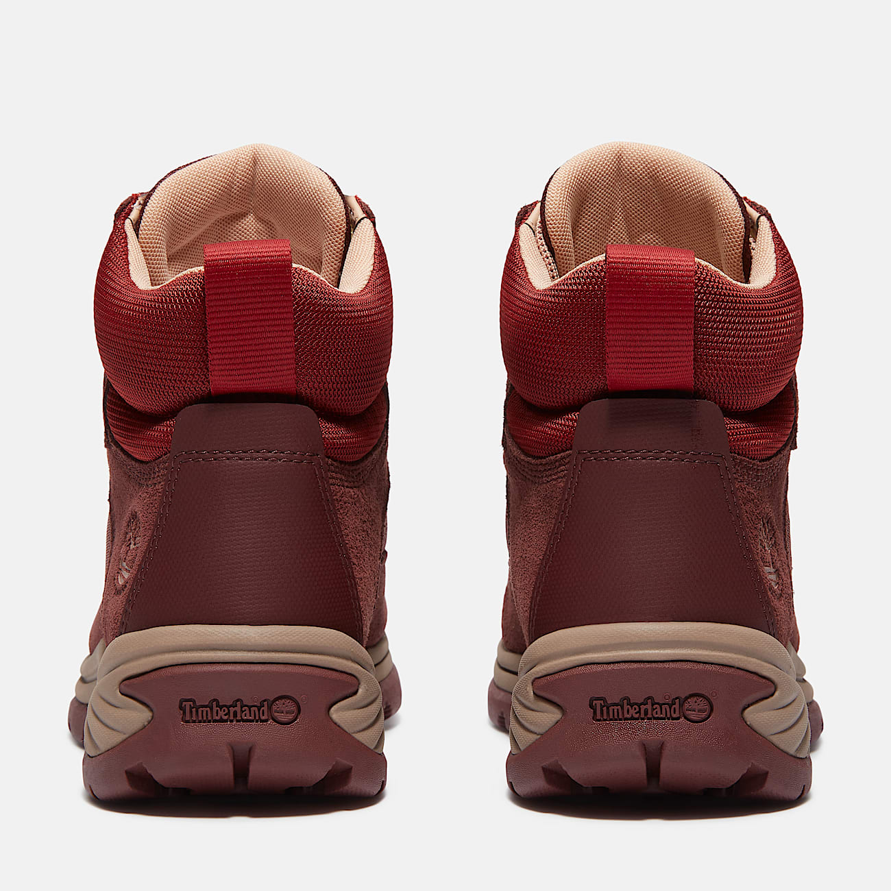 Womens White Ledge Waterproof Hiking Boot TBL Burgundy Suede ALT5