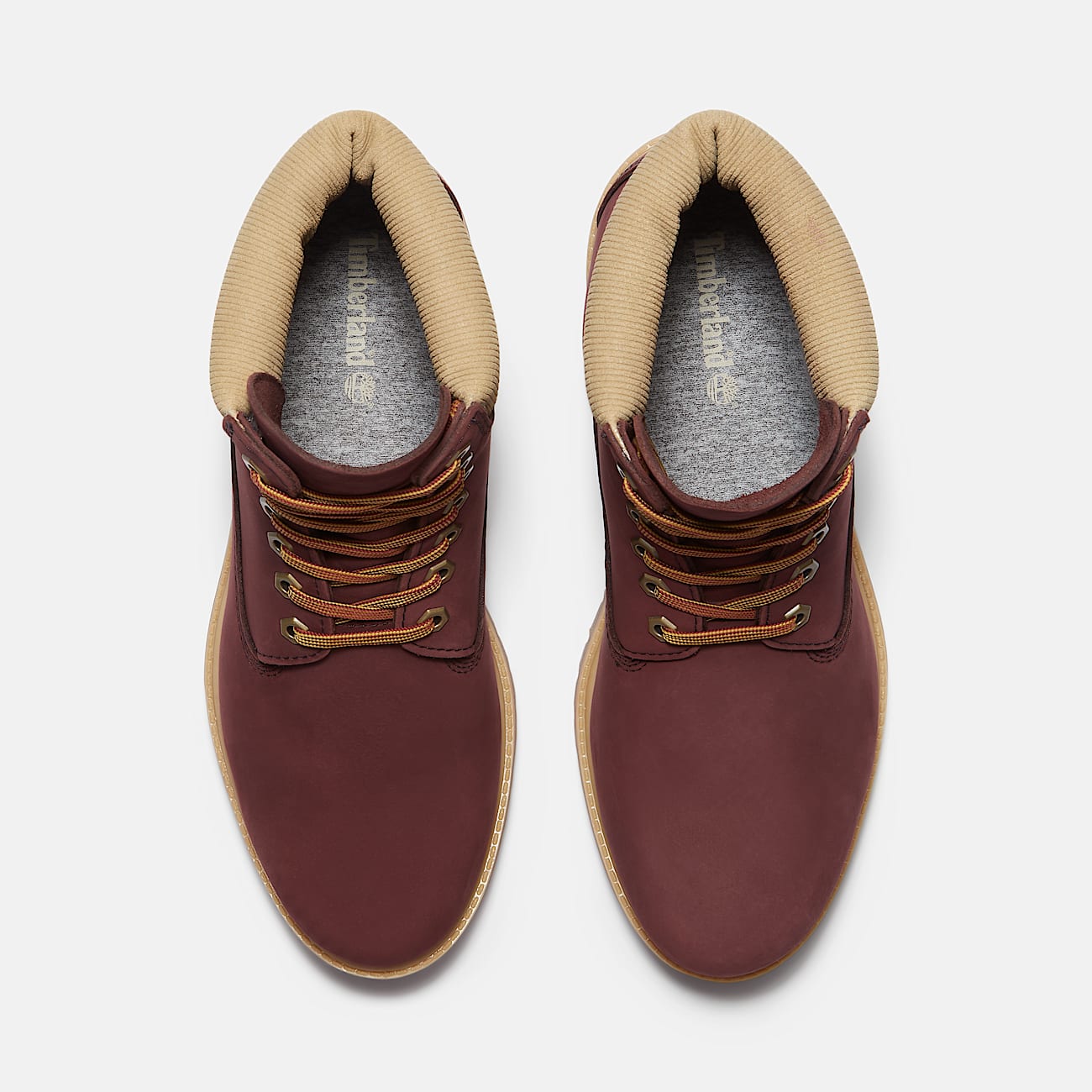 Mens Timberland Premium 6Inch Waterproof Boot TBL Burgundy Nubuck ALT2