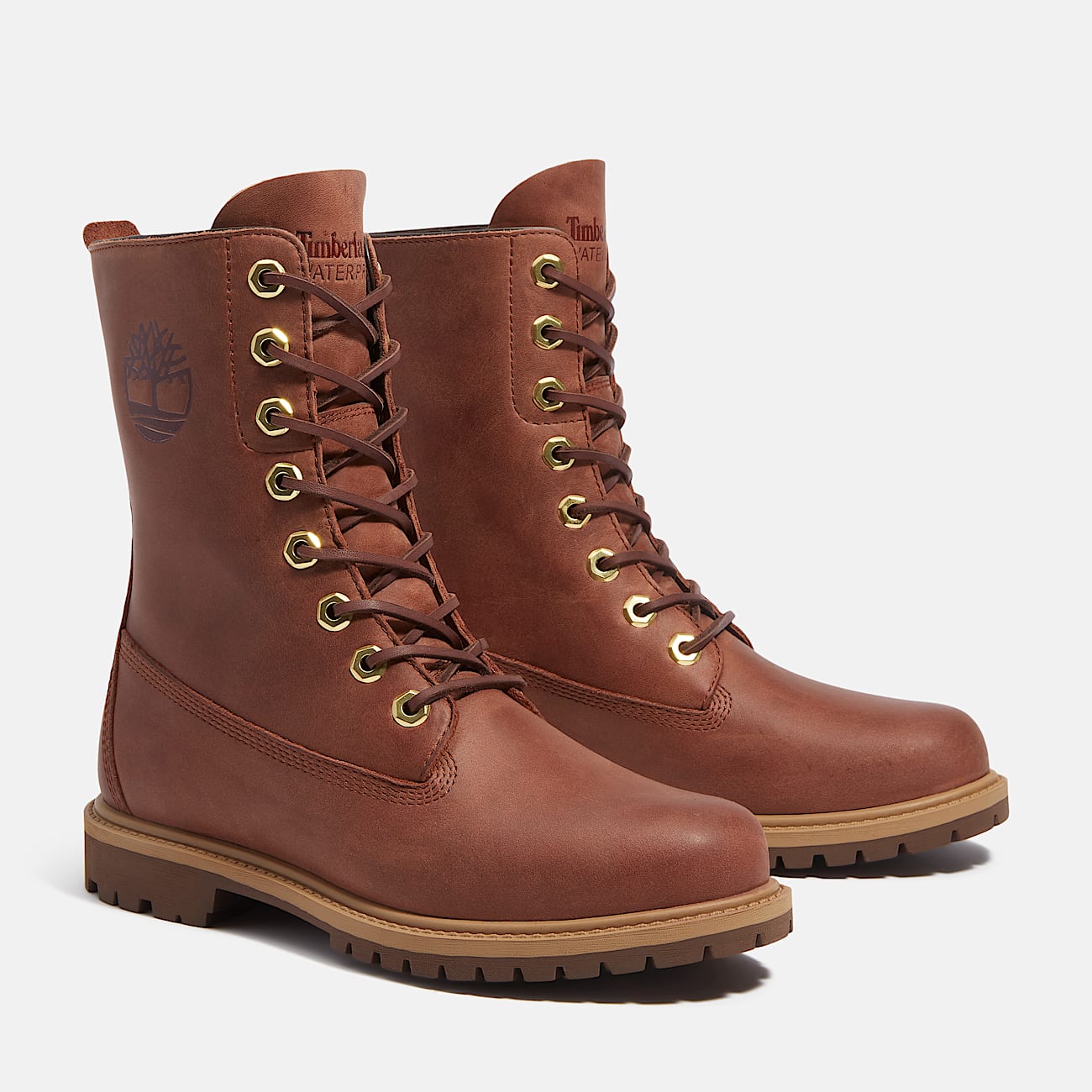 Womens Timberland Premium 8Inch Waterproof Boot TBL Brown FullGrain ALT4