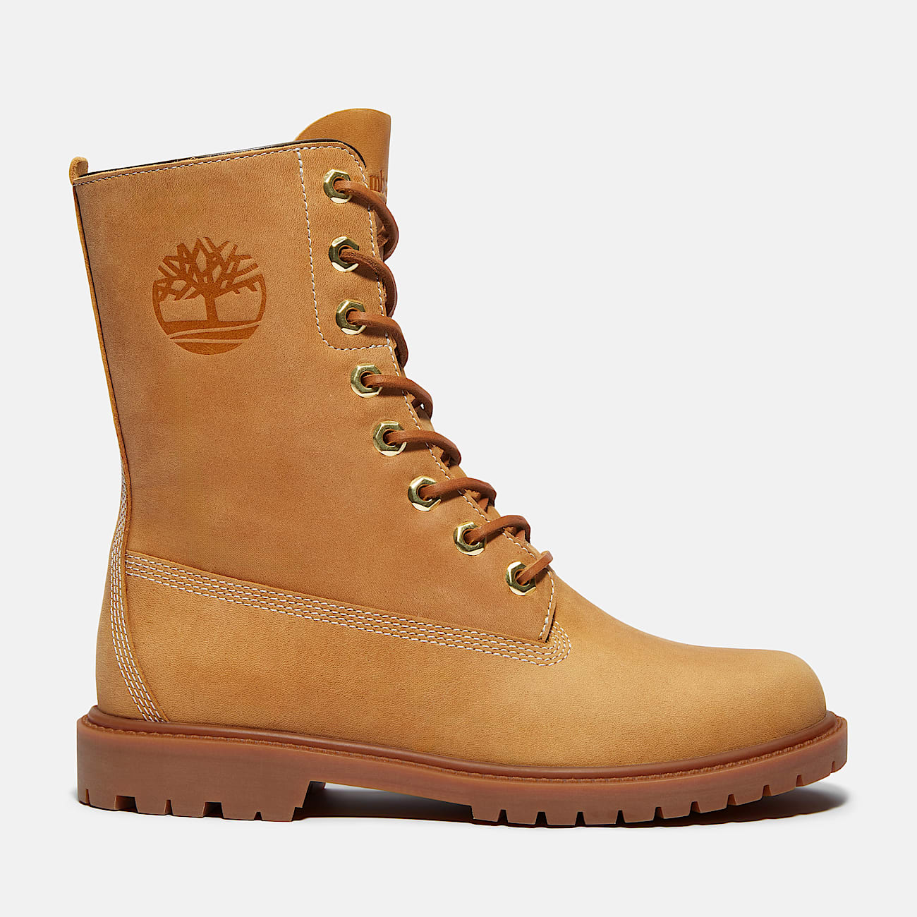 Womens Timberland Premium 8Inch Waterproof Boot TBL Wheat FullGrain HERO