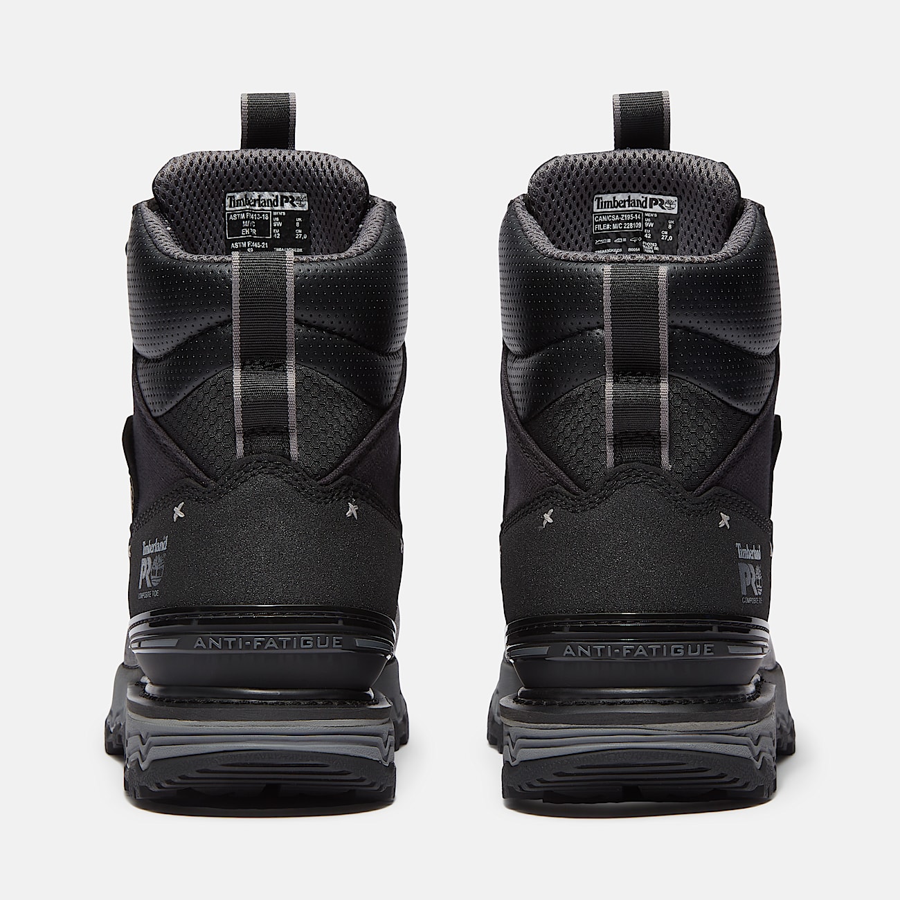 Mens Boondock Ultralight CSA 6 Composite Toe Waterproof Work Boot TBL Black FullGrainGrey ALT5