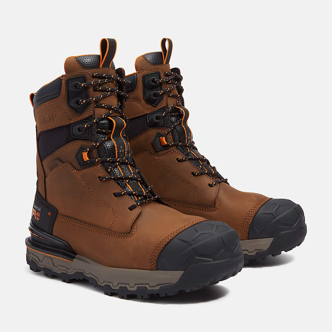 Mens Boondock Ultralight 8 Composite Toe Waterproof Work Boot TBL Light Brown FullGrain ALT4
