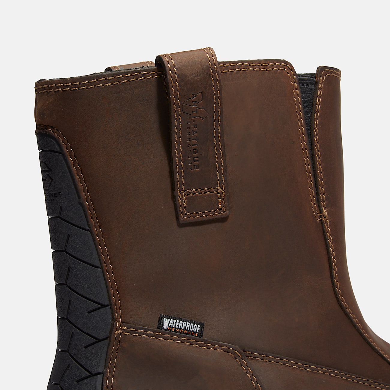 Mens True Grit Chelsea Composite Toe Waterproof Work Boot TBL Dark Brown FullGrain ALT7