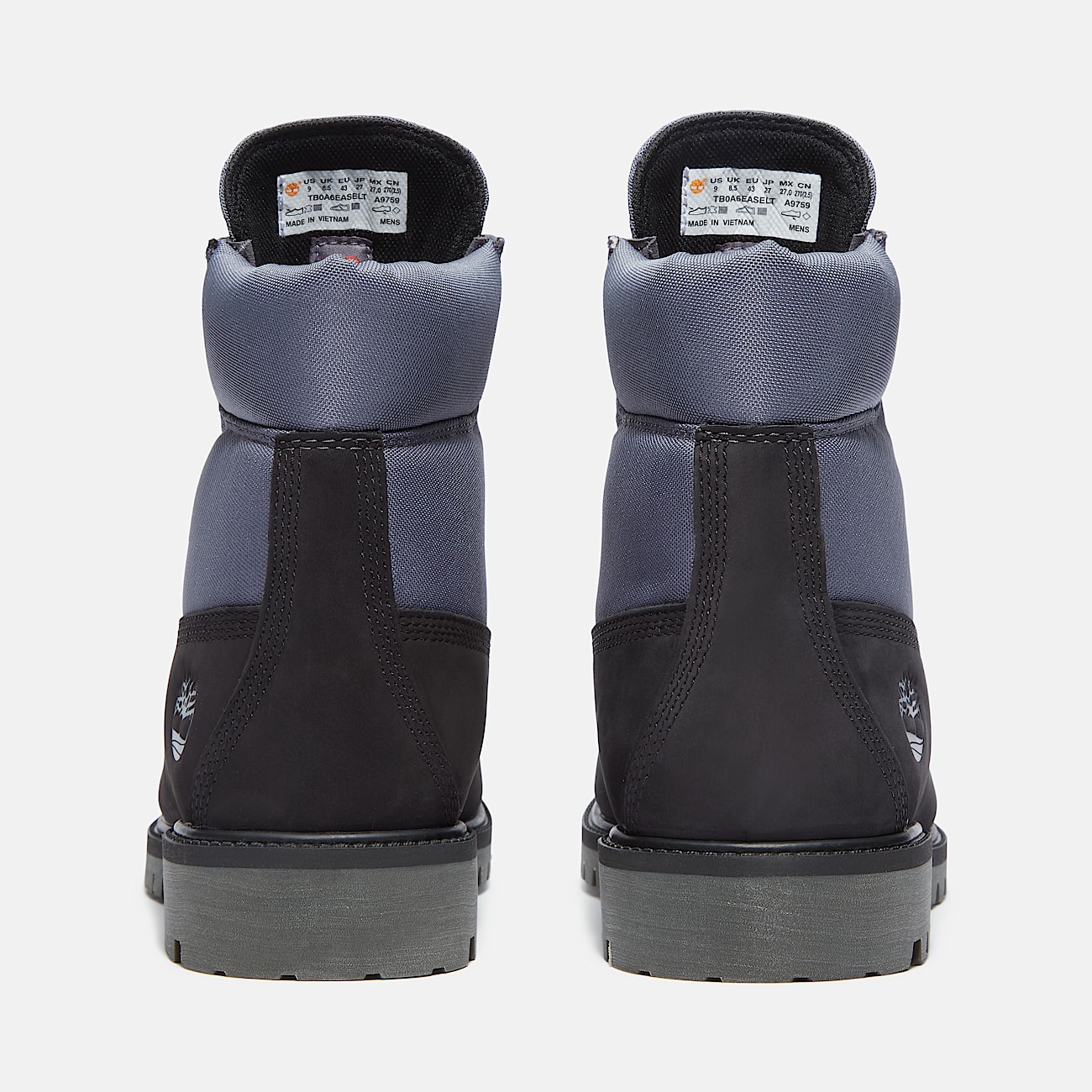 Botte impermable Timberland Heritage 6Inch pour hommes TBL Nubuck noirGris ALT5