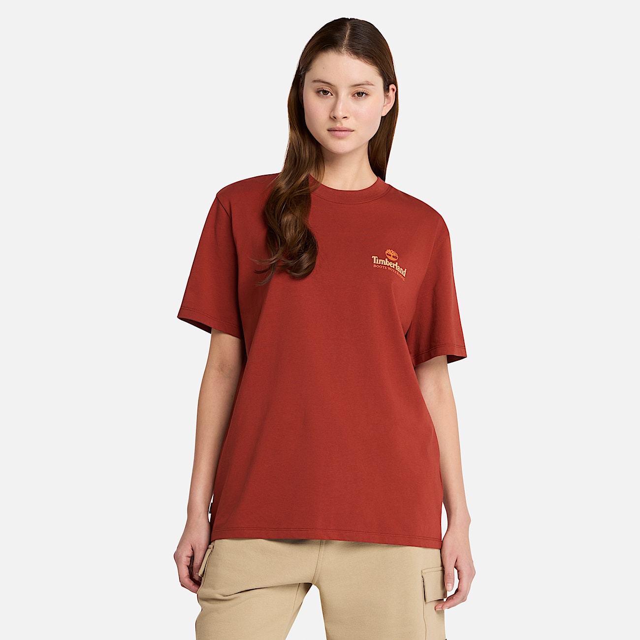 Illustrated Tree Logo Back Graphic TShirt TBL Burnt Henna ALT2