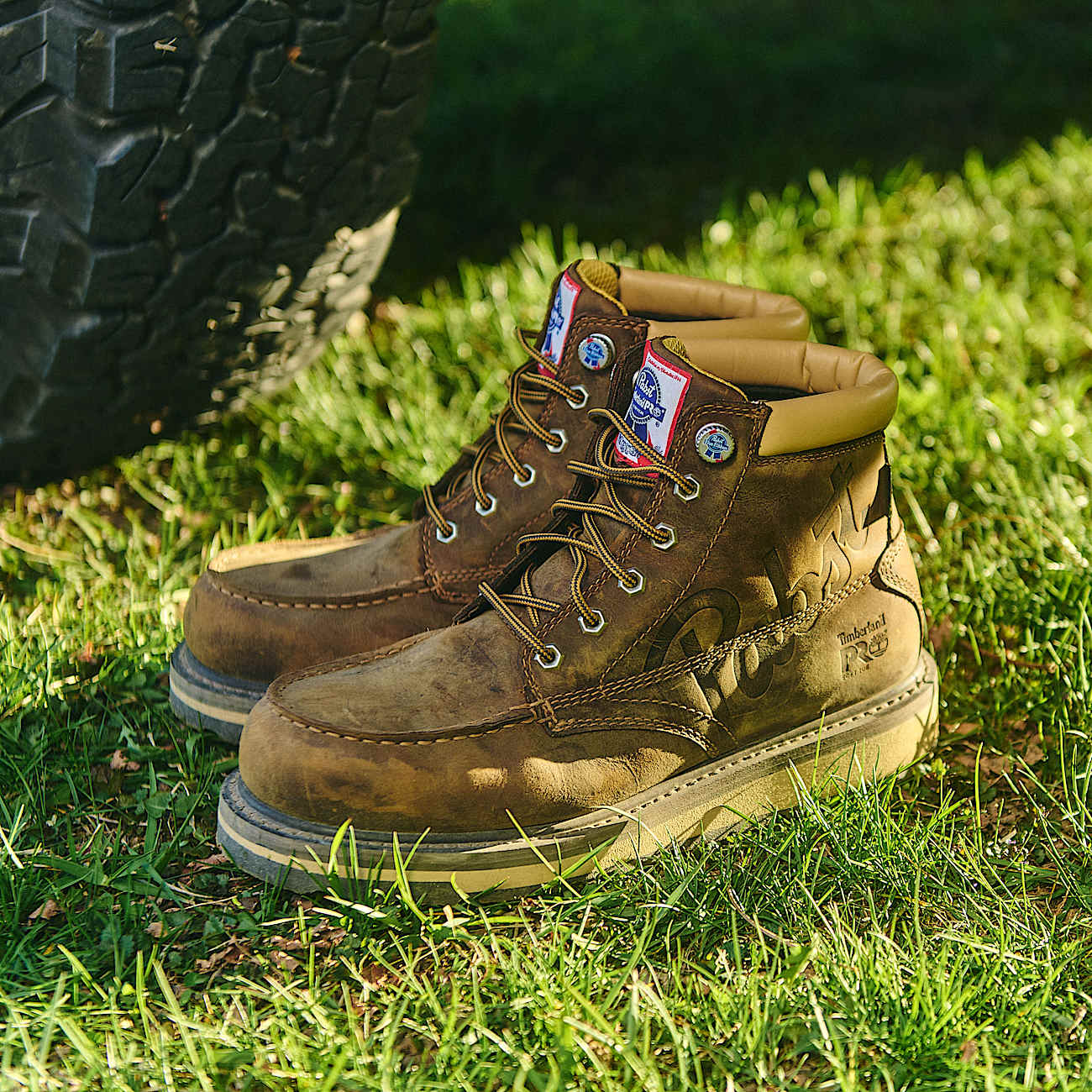 Men's Timberland PRO® and Pabst Blue Ribbon Gridworks 6" Soft Toe Waterproof Work Boot - 6