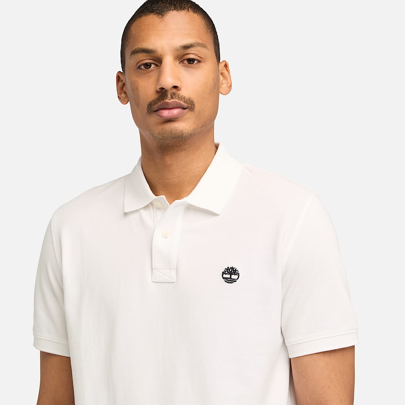 Mens Millers River ShortSleeve Pique Polo Shirt TBL White ALT2