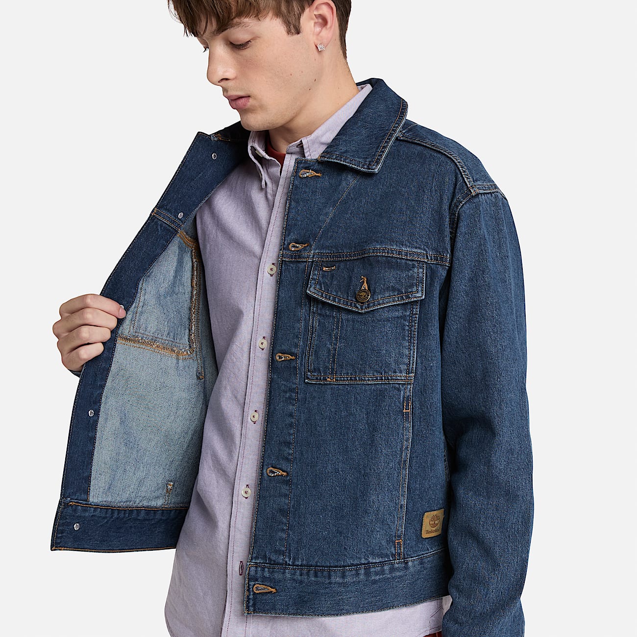 Mens Denim Jacket TBL Mid Indigo ALT2