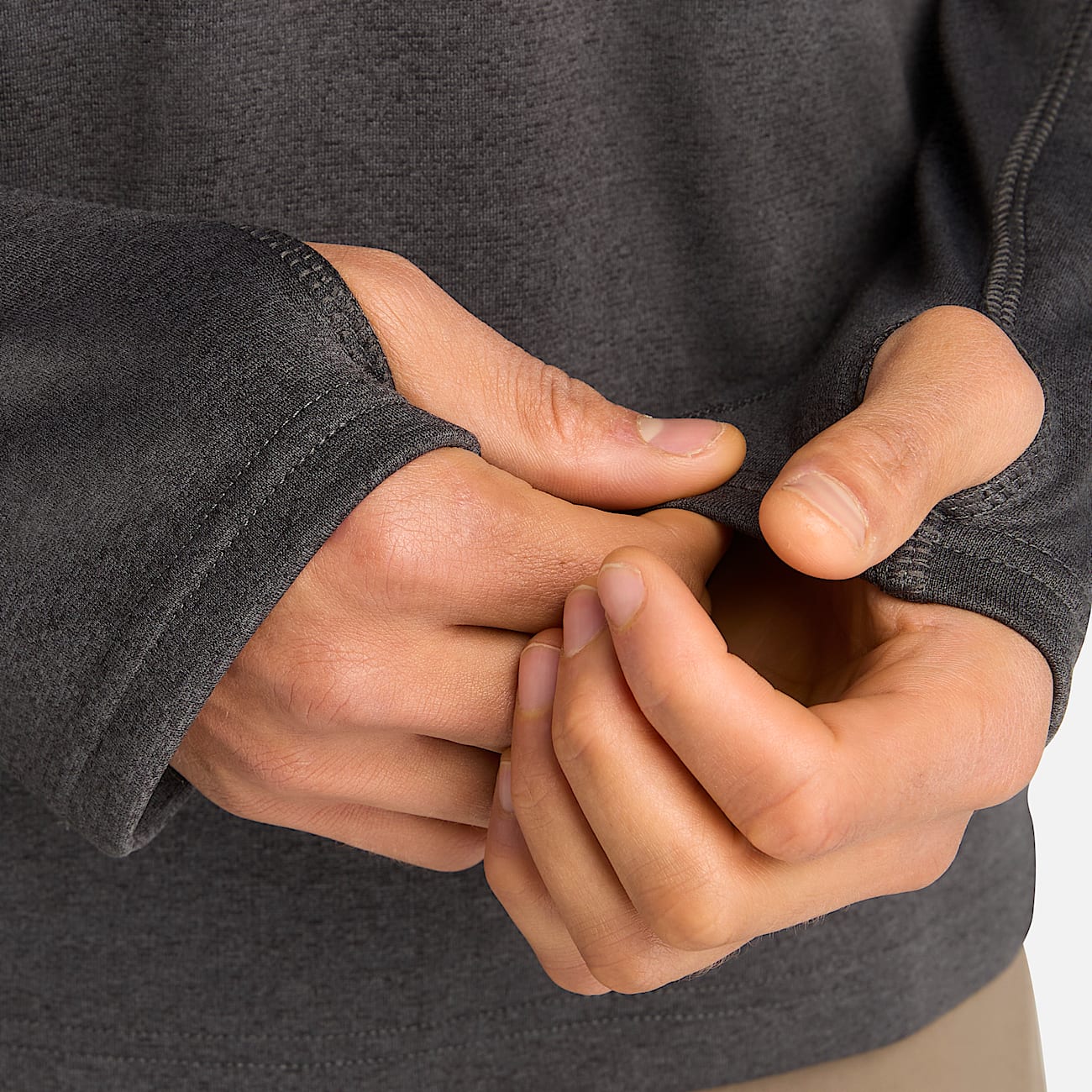 Mens Timberland PRO Understory QuarterZip Fleece Shirt TBL Dark Charcoal Heather ALT3