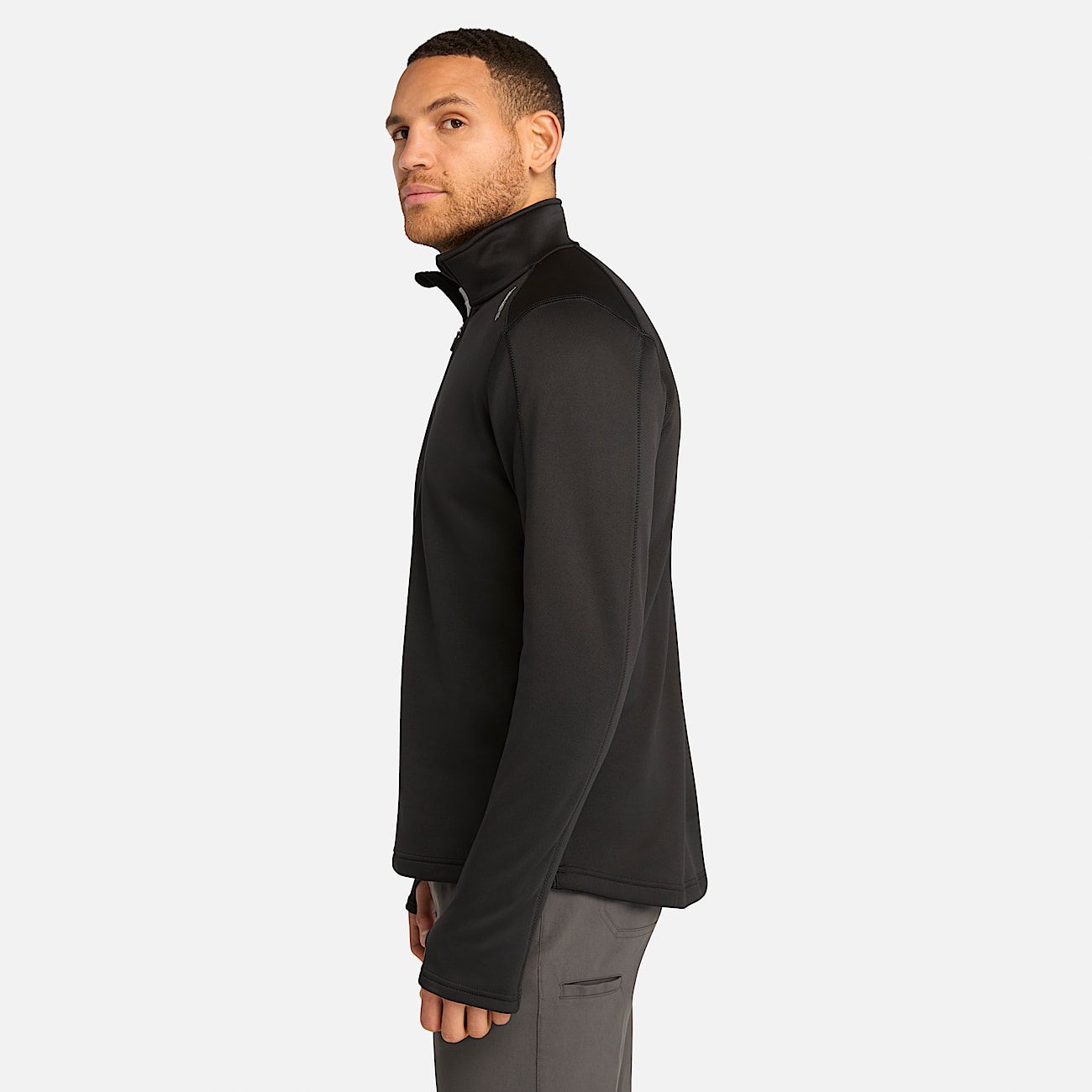 Camiseta Understory con cierre y forro polar para hombre TBL Negro azabache ALT8