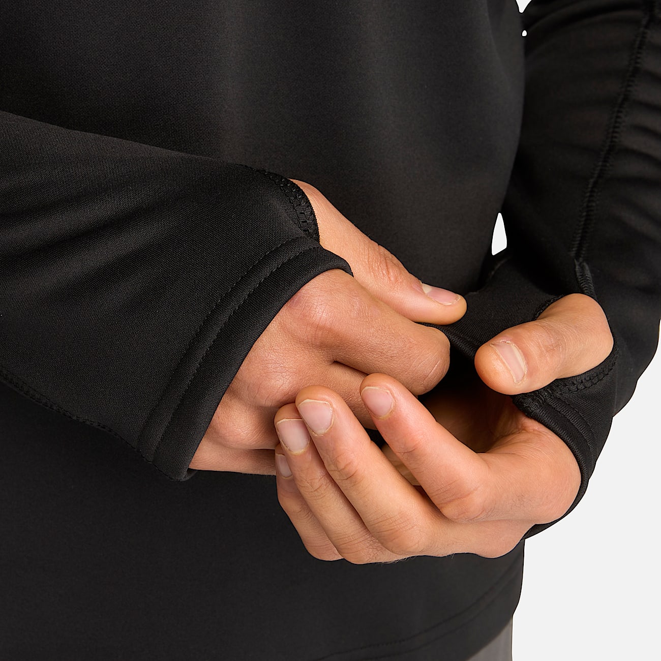 Camiseta Understory con cierre y forro polar para hombre TBL Negro azabache ALT3