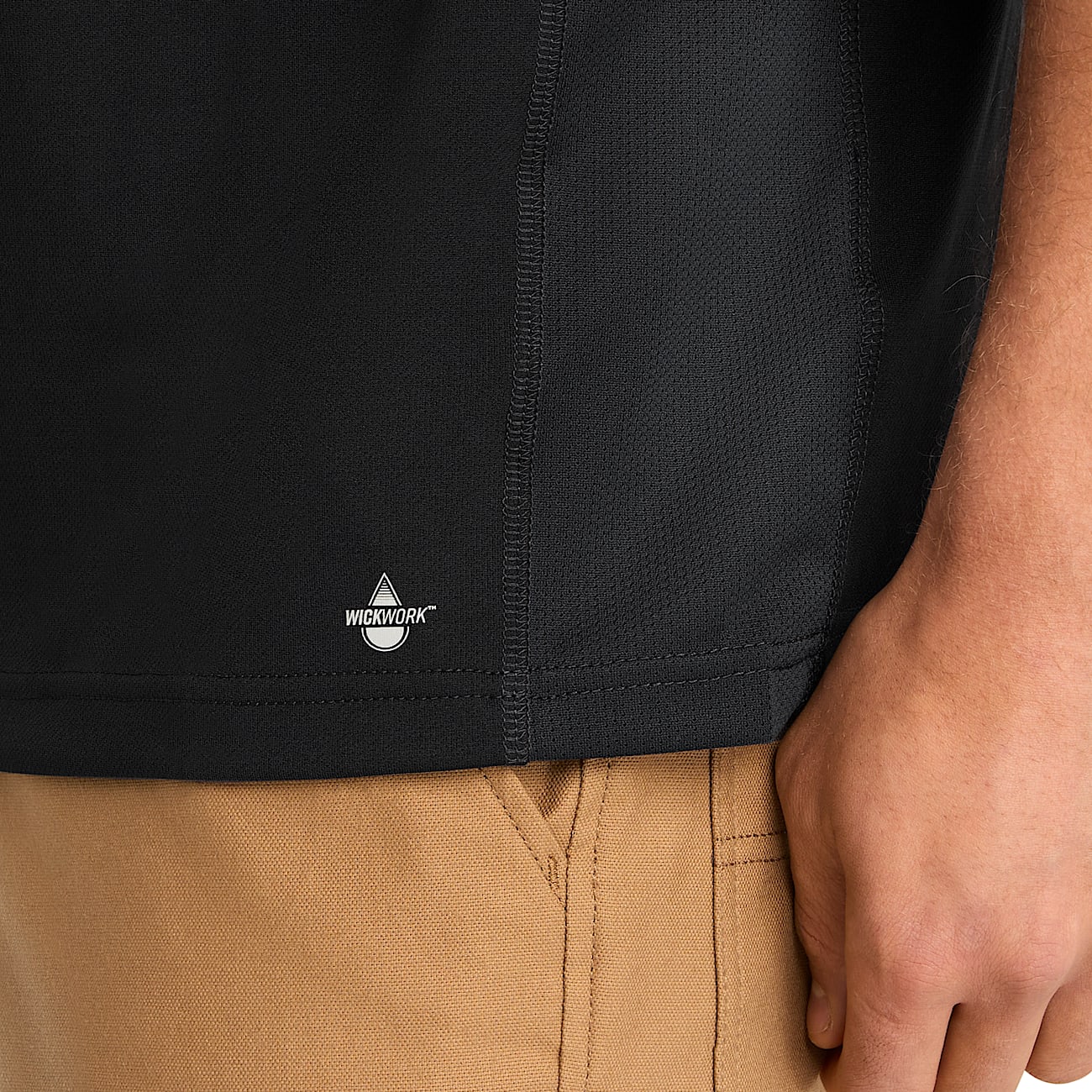 Mens Timberland PRO Wicking Good Polo Shirt TBL Jet Black ALT2