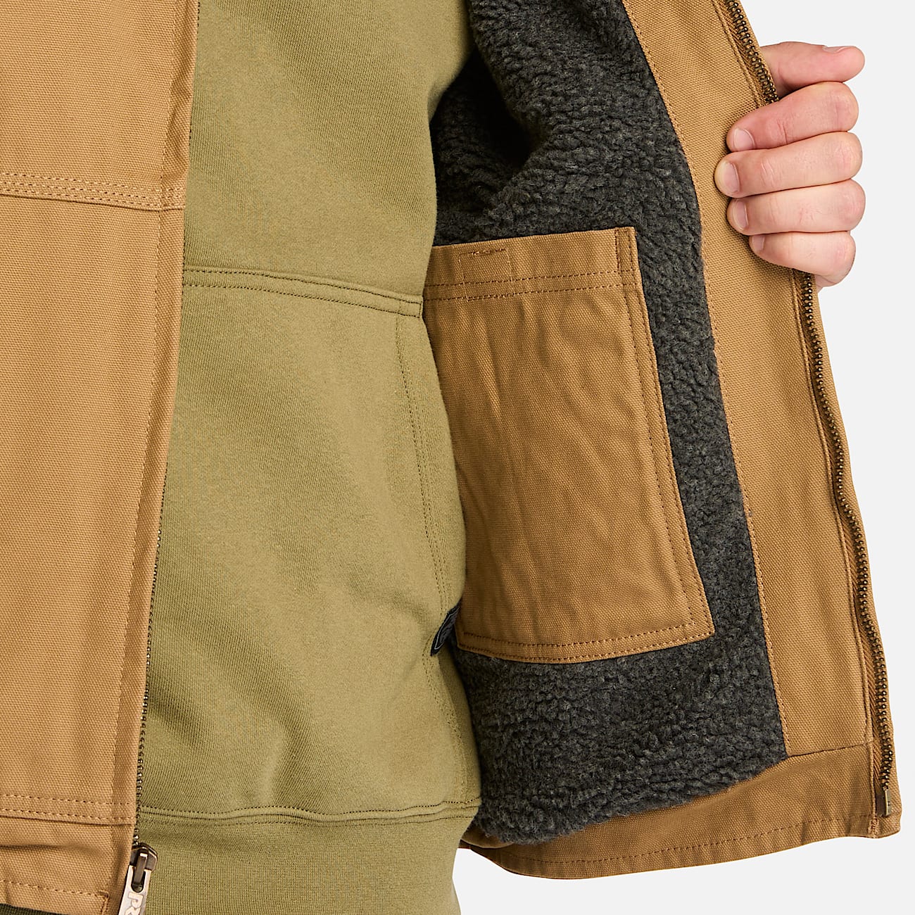Chaleco de lona para hombre Gritman con forro polar - 4