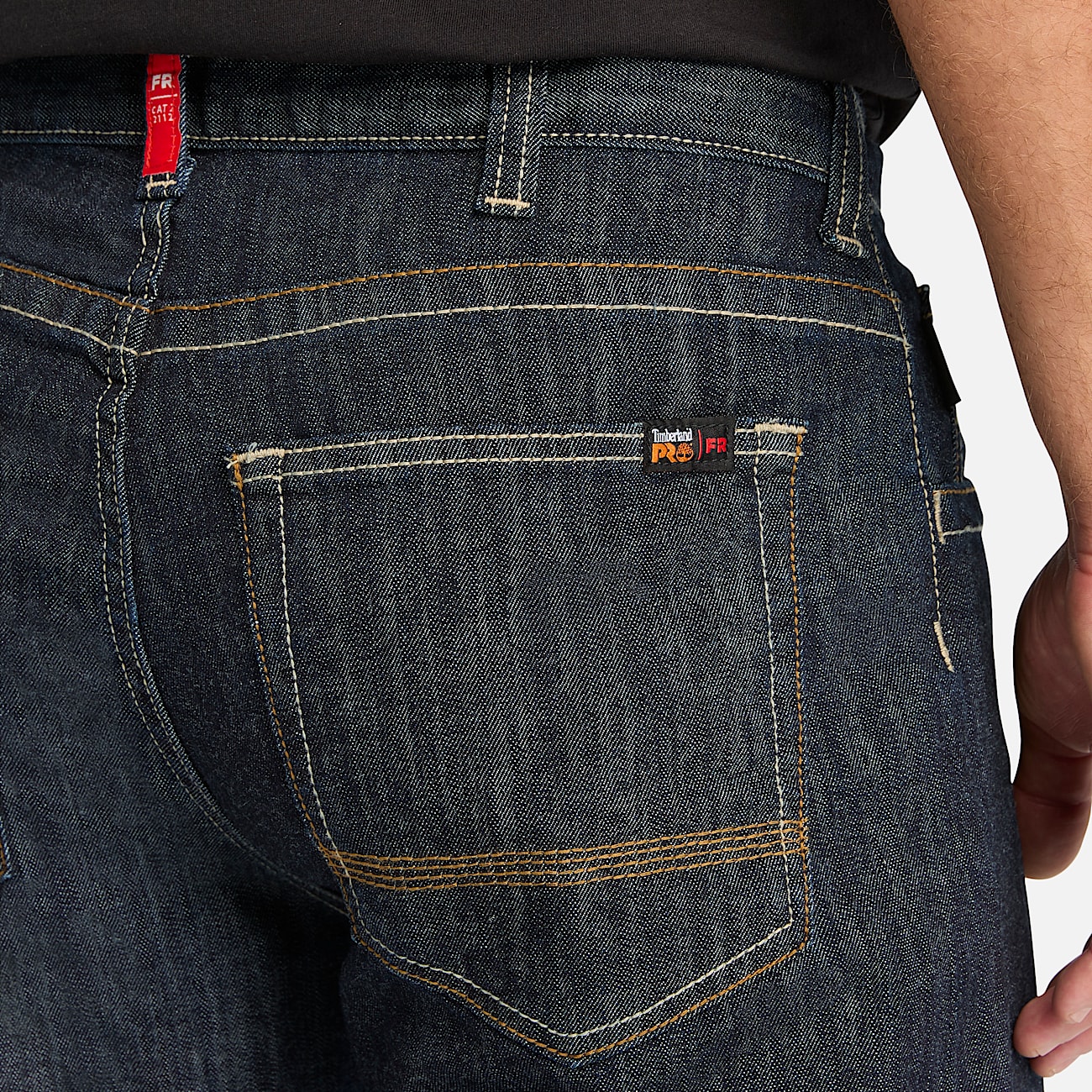 Mens Timberland PRO GritNGrind FlameResistant Flex Denim Work Jeans TBL FlameResistant Dark Wash ALT2