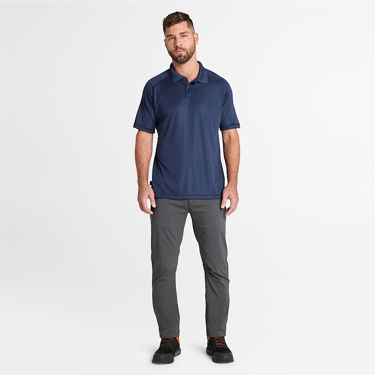 Mens Timberland PRO Wicking Good Polo Shirt TBL Black Iris ALT1