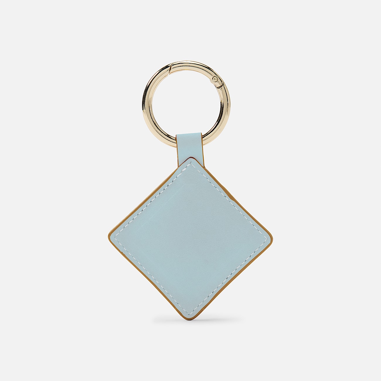 Diamond Leather Keychain TBL Silver Blue ALT1