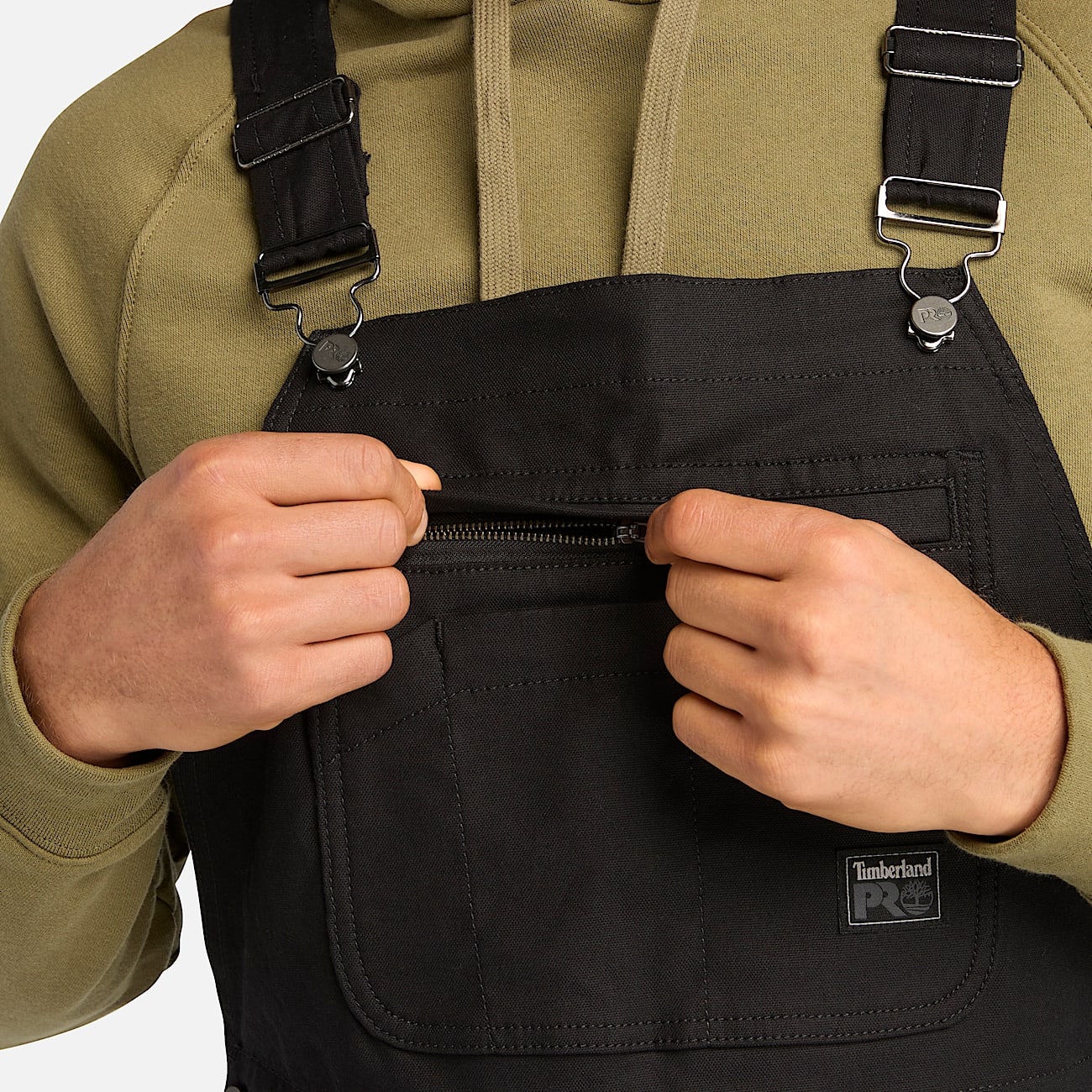 Overol Timberland PRO GritFlex Canvas para hombre TBL Negro ALT2