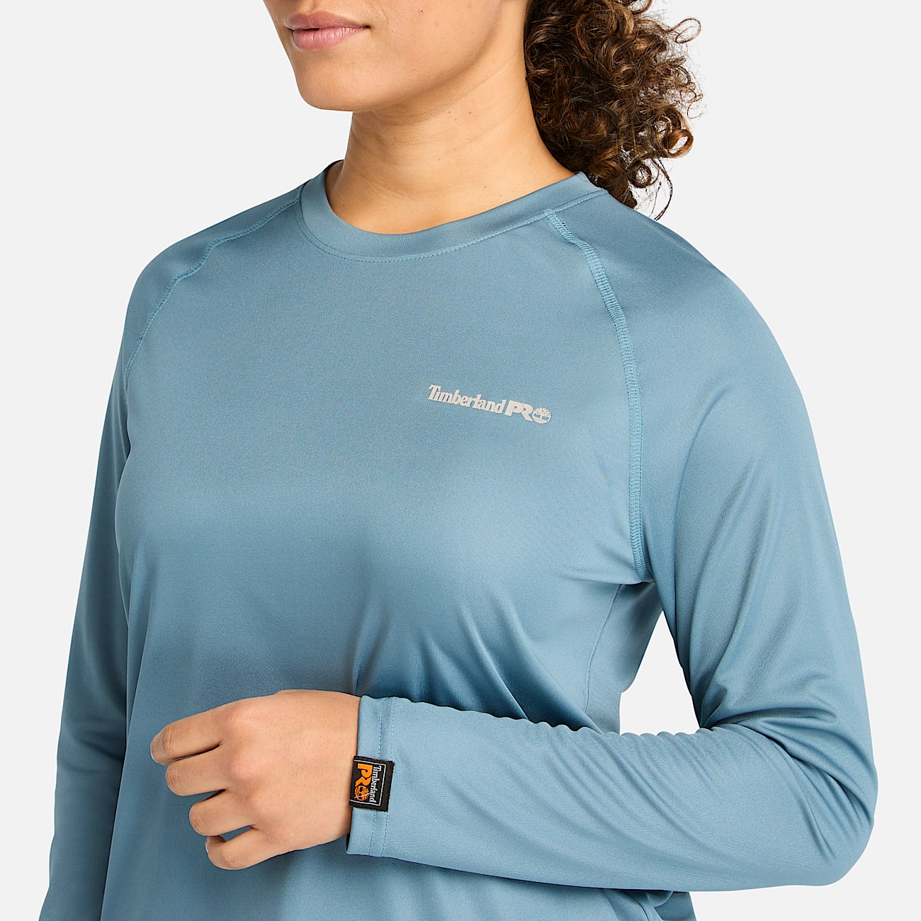 Womens Timberland PRO Wicking Good Sport LongSleeve TShirt TBL Bluestone ALT2