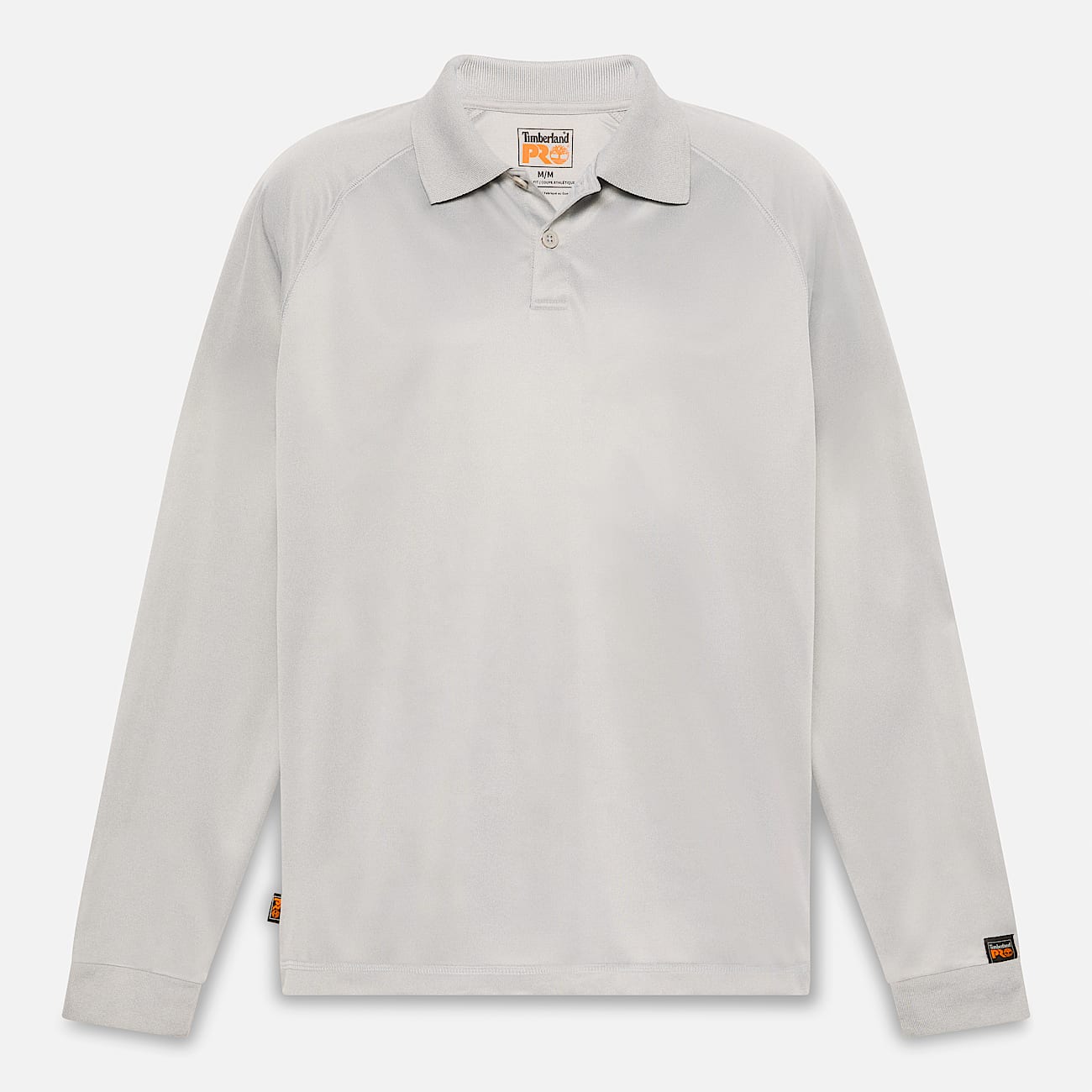 Mens Timberland PRO Wicking Good Long Sleeve Polo TBL Medium Grey Heather ALT10