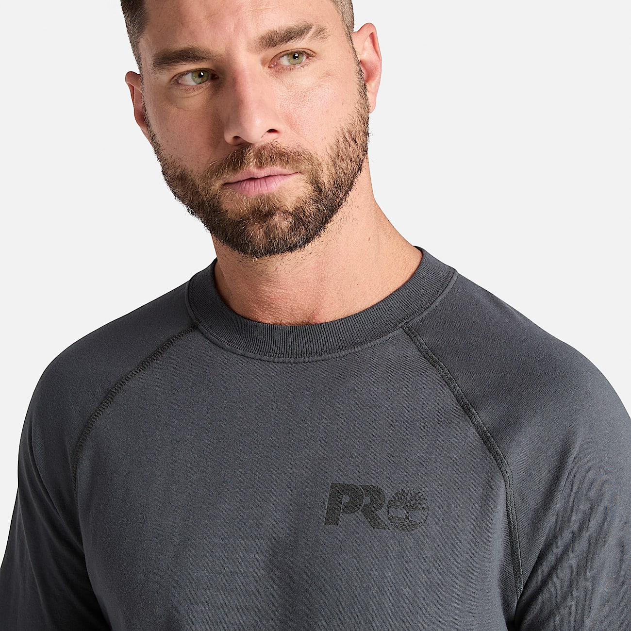 Mens Timberland PRO Core Reflective Logo LongSleeve TShirt TBL Asphalt ALT2