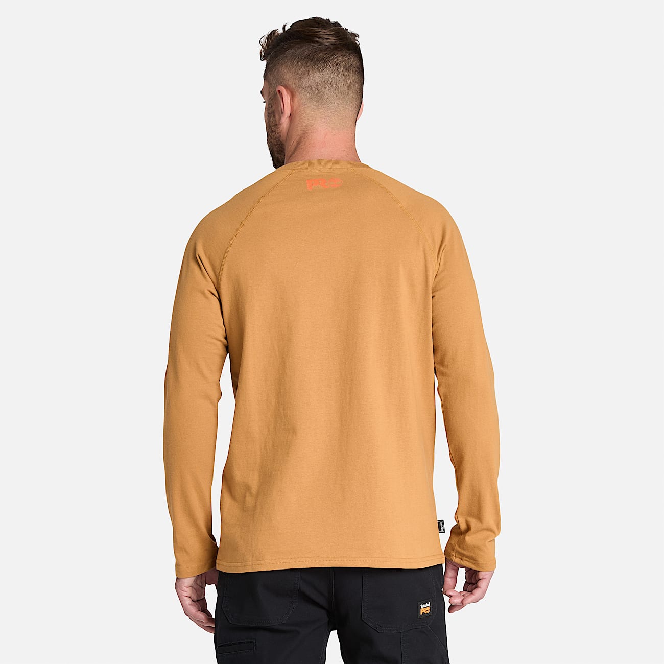 Mens Timberland PRO Core Reflective Logo LongSleeve TShirt TBL Wheat Boot ALT9