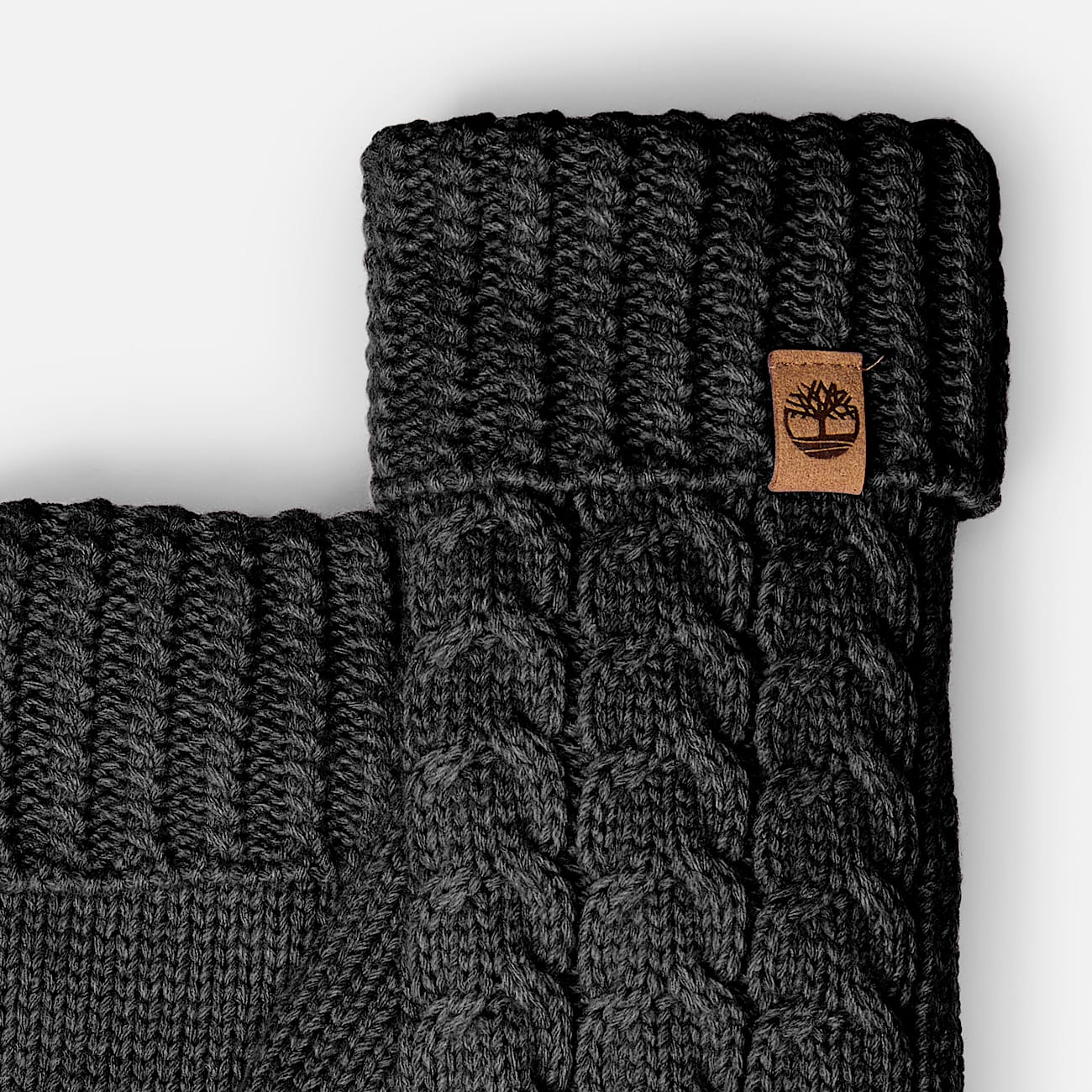 Mitones de punto trenzado para mujer TBL Negro ALT2