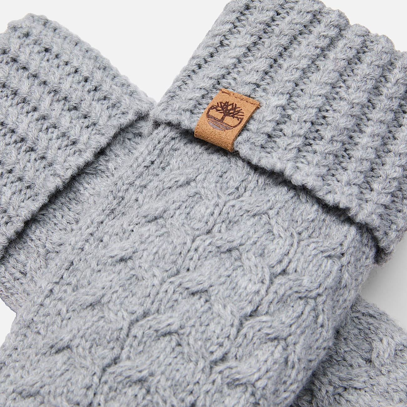 Cable Mitten TBL Grey Heather ALT1