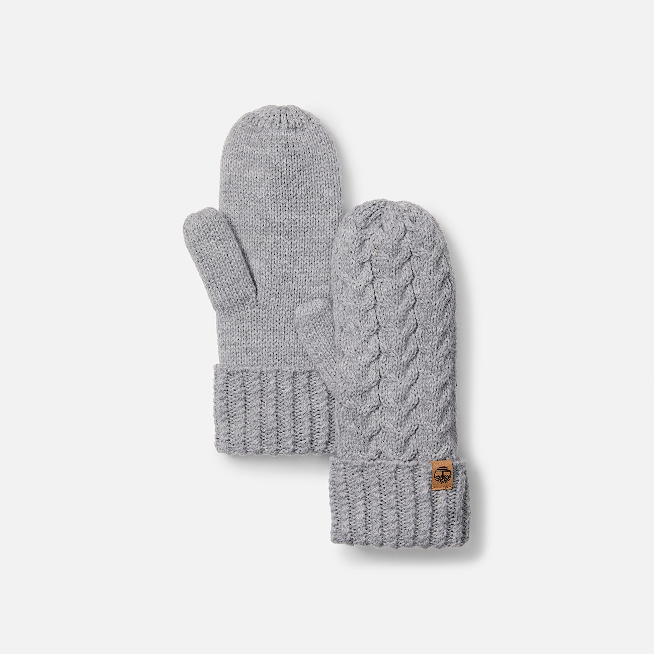 Cable Mitten TBL Grey Heather HERO