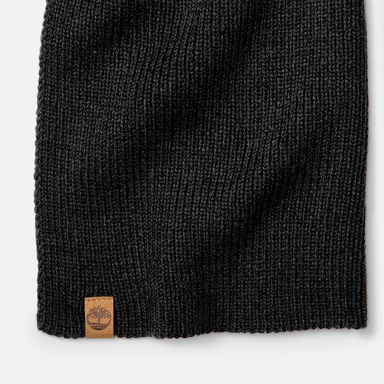 Ribbed Fisherman Scarf TBL Black ALT2